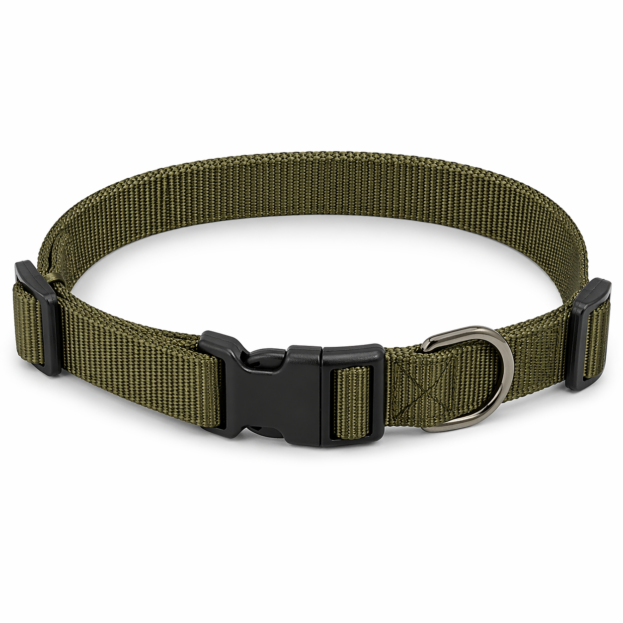 Adjustable Nylon Dog Collar with Quick-Release Buckle – Durable Pet Collar for Small to Large Dogs
