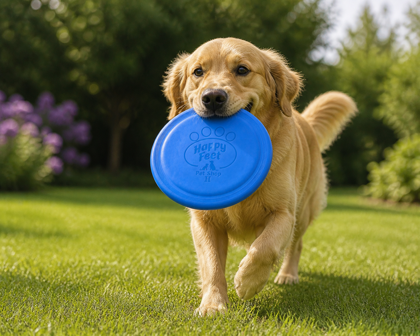 Happy Feet Pet Shop II Dog Flying Disc Toy – Durable Soft Rubber Frisbee for Outdoor Fetch Training (Blue) - Image 5